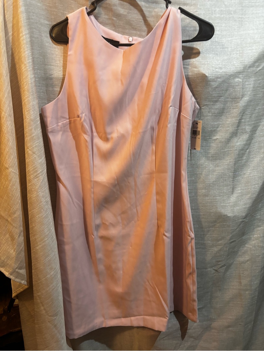 Alyx Pale Pink Sleeveless Midi Shift Dress